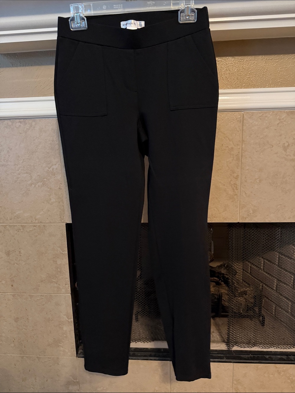 89th & Madison Black Straight Leg Ponte Pants Size Small